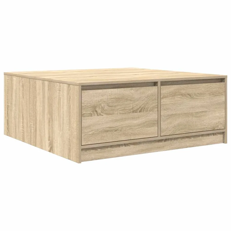 Table basse avec tiroirs chêne sonoma 100x100x40 cm - 8