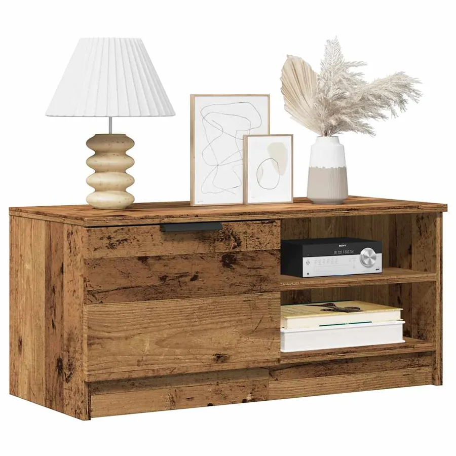 Meuble TV vieux bois 80x35x36,5 cm bois d'ingénierie