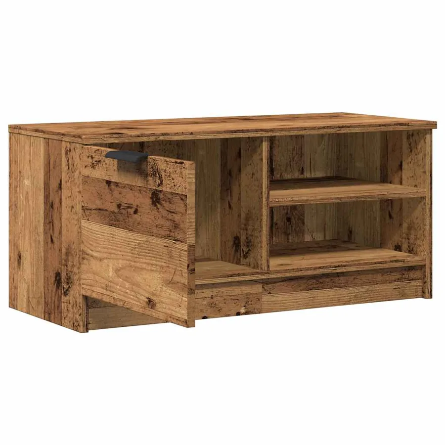 Meuble TV vieux bois 80x35x36,5 cm bois d'ingénierie - 9