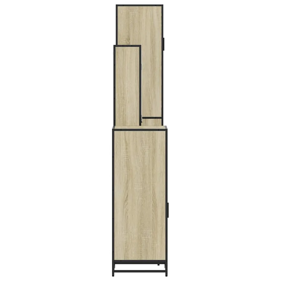 Ensemble de meubles de salle de bain 4 pcs chêne sonoma - 7