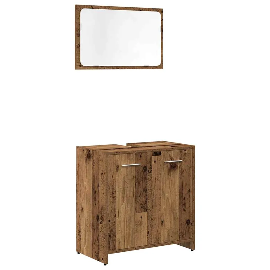 Ensemble de meubles salle de bain 3 pcs bois d'ingénierie - 4