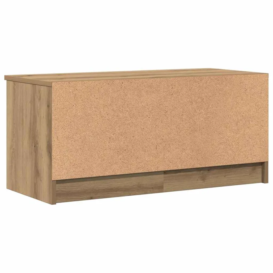 Meuble TV chêne artisanal 80x35x36,5 cm bois d'ingénierie - 6