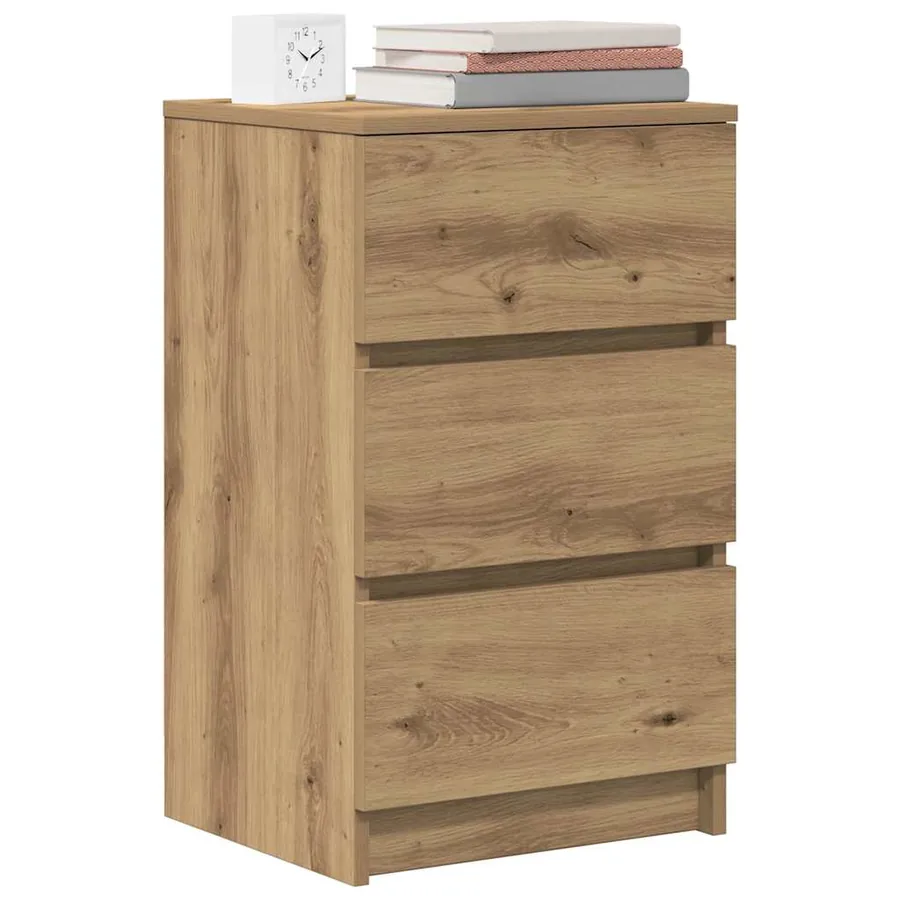 Tables de chevet 3 tiroirs 2 pcs chêne artisanal 39x35x65 cm - 4