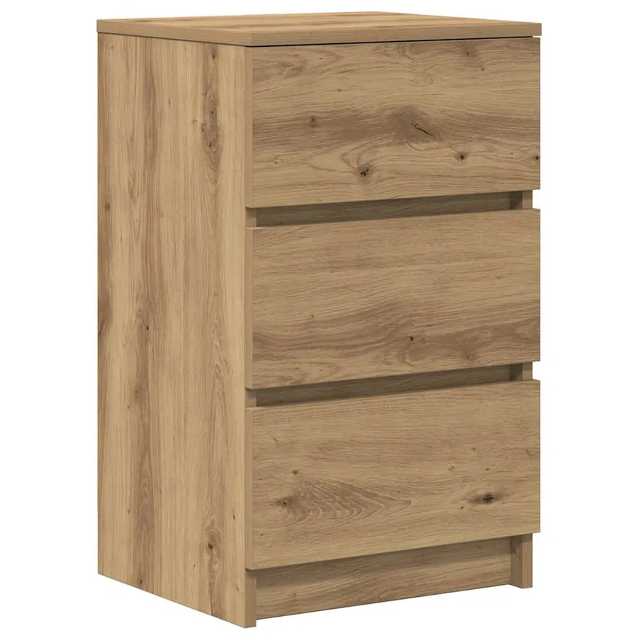 Tables de chevet 3 tiroirs 2 pcs chêne artisanal 39x35x65 cm - 5