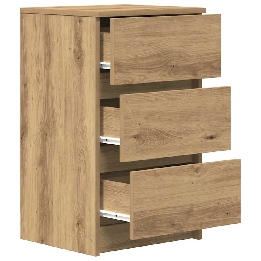 Tables de chevet 3 tiroirs 2 pcs chêne artisanal 39x35x65 cm - 6