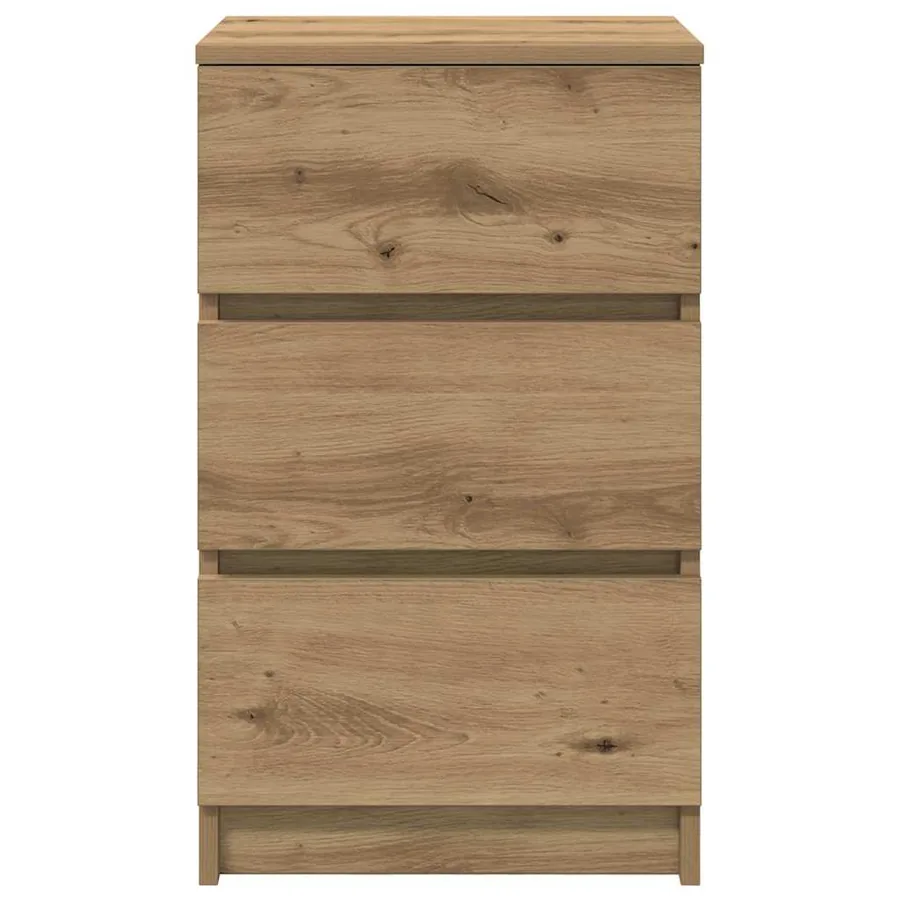 Tables de chevet 3 tiroirs 2 pcs chêne artisanal 39x35x65 cm - 7