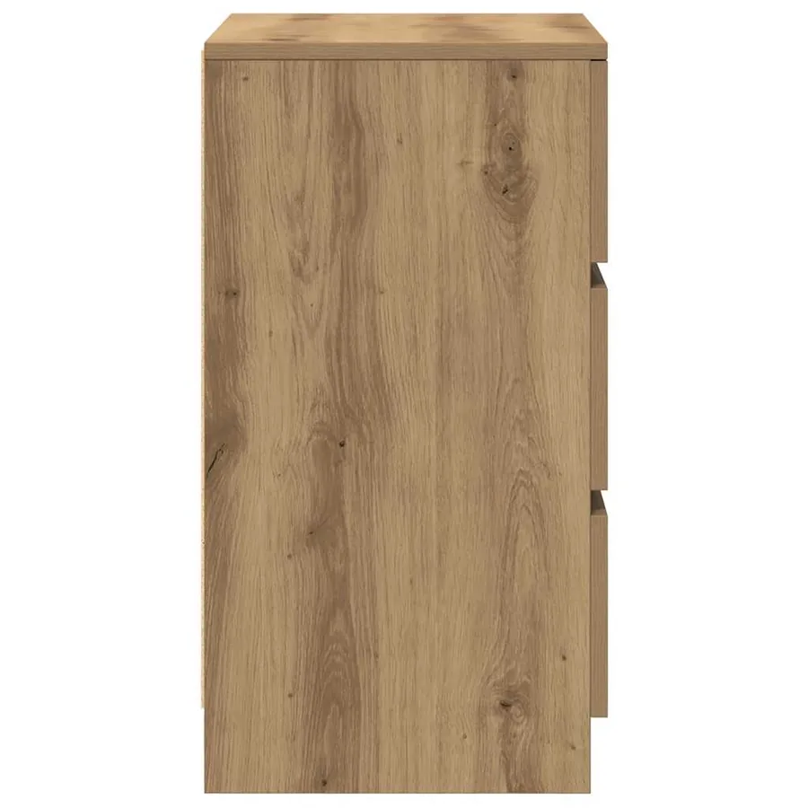 Tables de chevet 3 tiroirs 2 pcs chêne artisanal 39x35x65 cm - 8