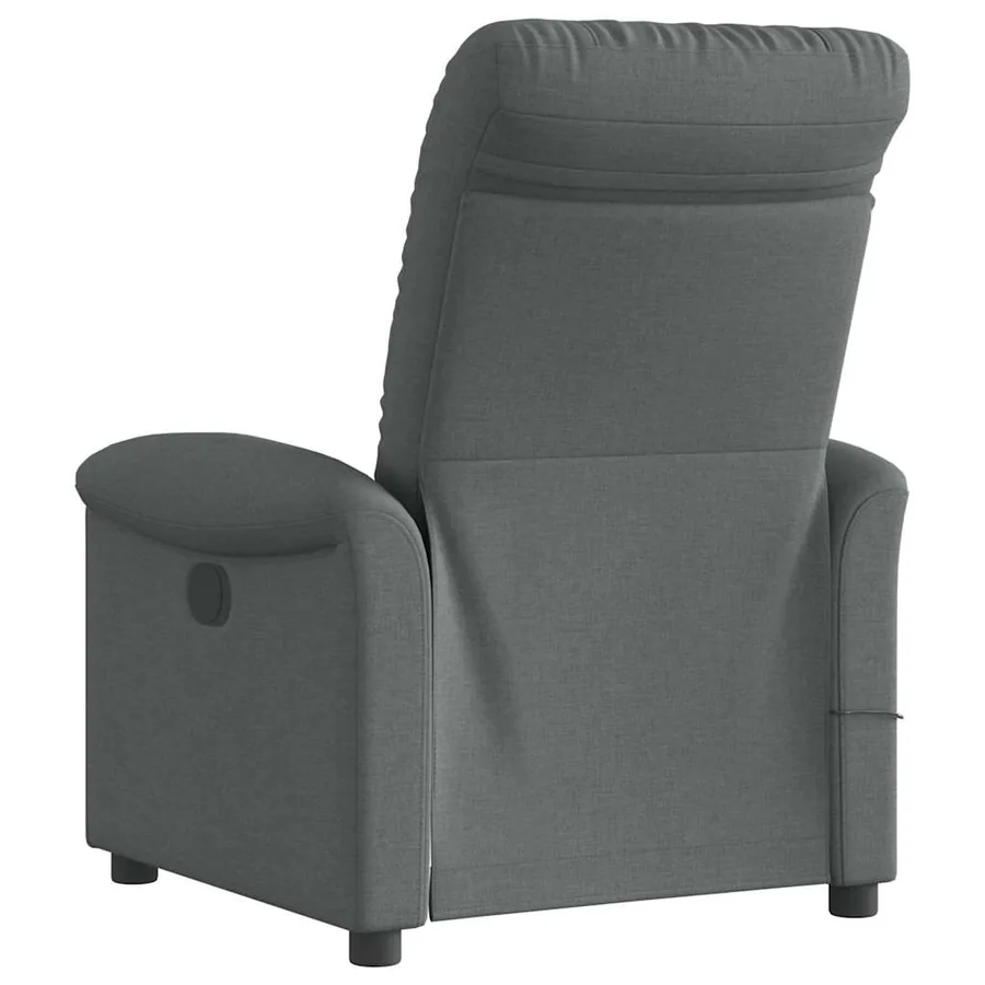 Fauteuil inclinable de massage en tissu gris foncé - 5
