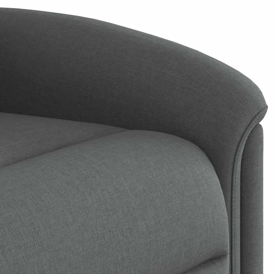 Fauteuil inclinable de massage en tissu gris foncé - 9