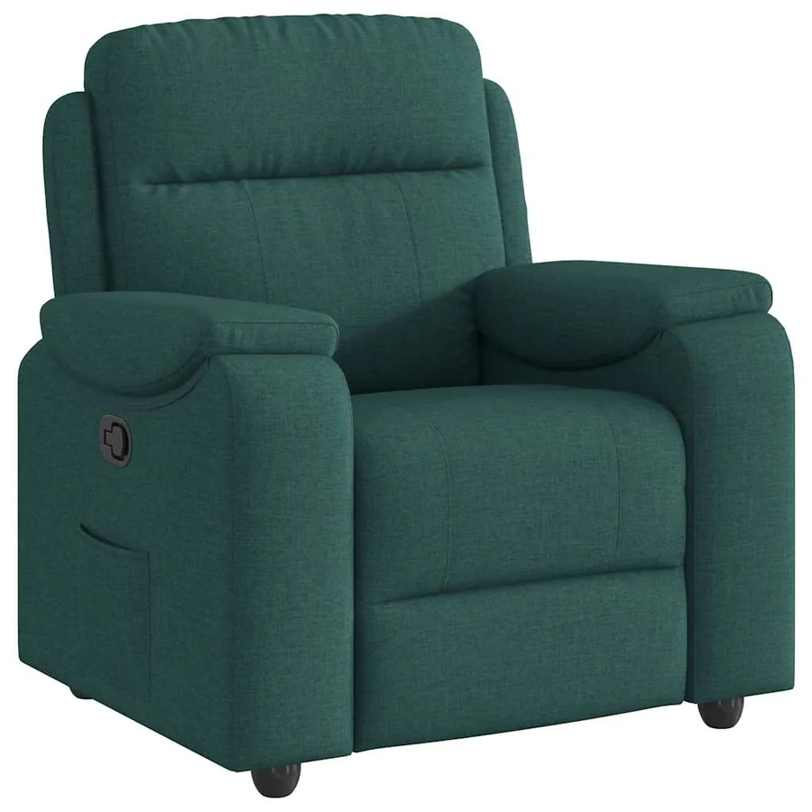 Fauteuil inclinable Vert foncé Tissu - 2