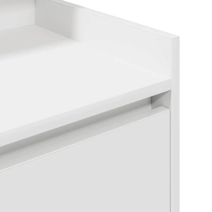 Tables de chevet avec 2 tiroirs 2 pcs blanc 38x34x80 cm - 10