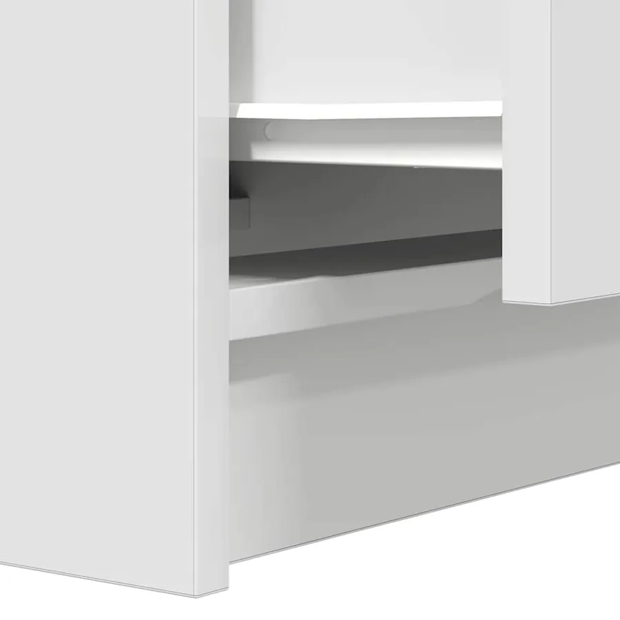 Tables de chevet avec 2 tiroirs 2 pcs blanc 38x34x80 cm - 11