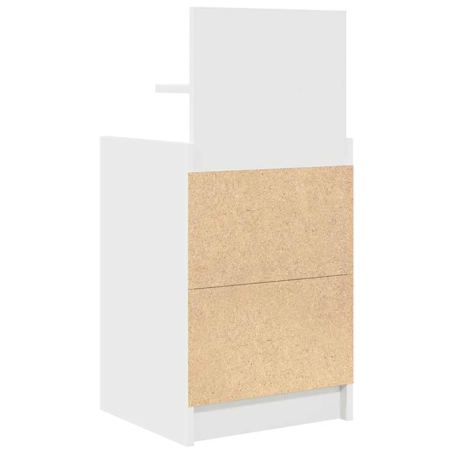 Tables de chevet avec 2 tiroirs 2 pcs blanc 38x34x80 cm - 9