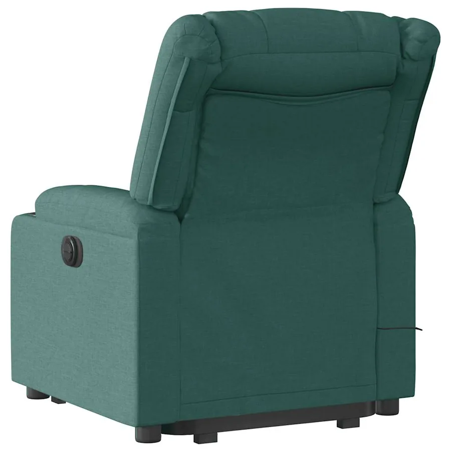 Fauteuil inclinable de massage électrique Vert foncé Tissu - 8
