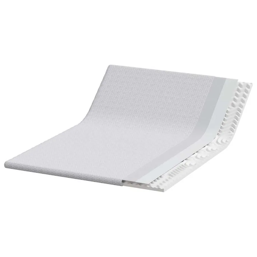 Surmatelas Blanc 140 x 190 cm Tissu Jacquard - 4