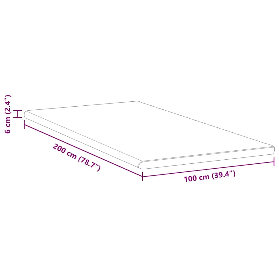 Surmatelas Blanc et vert 100 x 200 cm Tissu Jacquard - 11