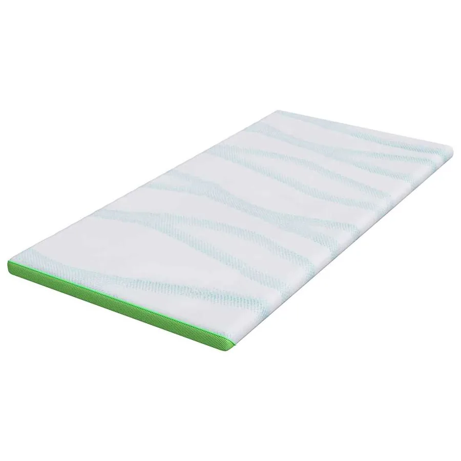 Surmatelas Blanc et vert 100 x 200 cm Tissu Jacquard - 4