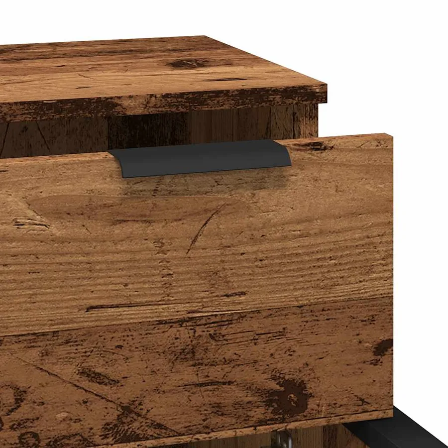 Buffet vieux bois 30x30x70 cm bois d'ingénierie - 7