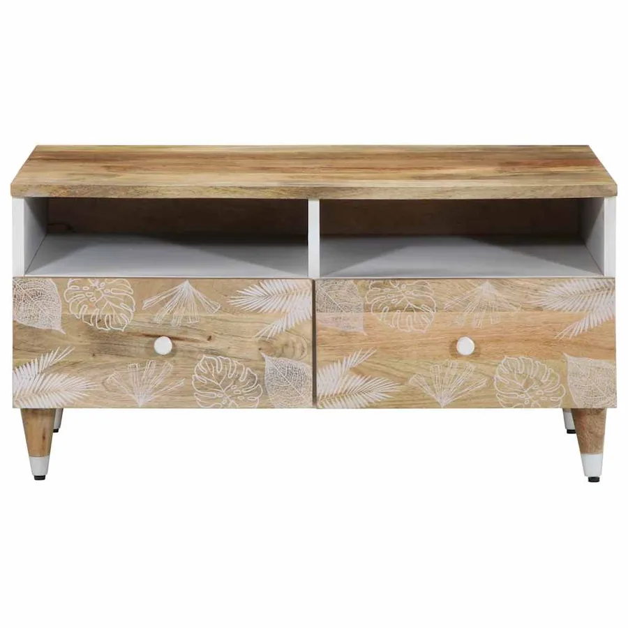 Table basse 80x54x40 cm bois de manguier massif - 2