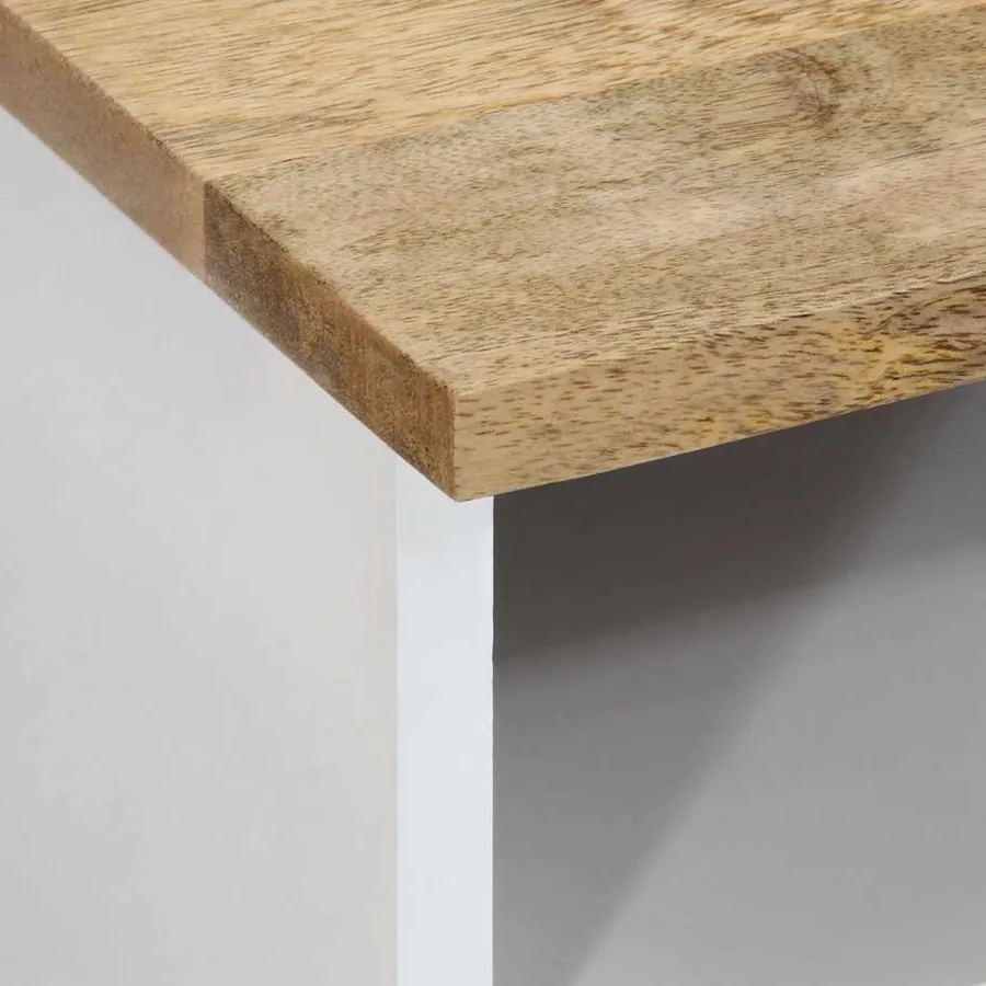 Table basse 80x54x40 cm bois de manguier massif - 6