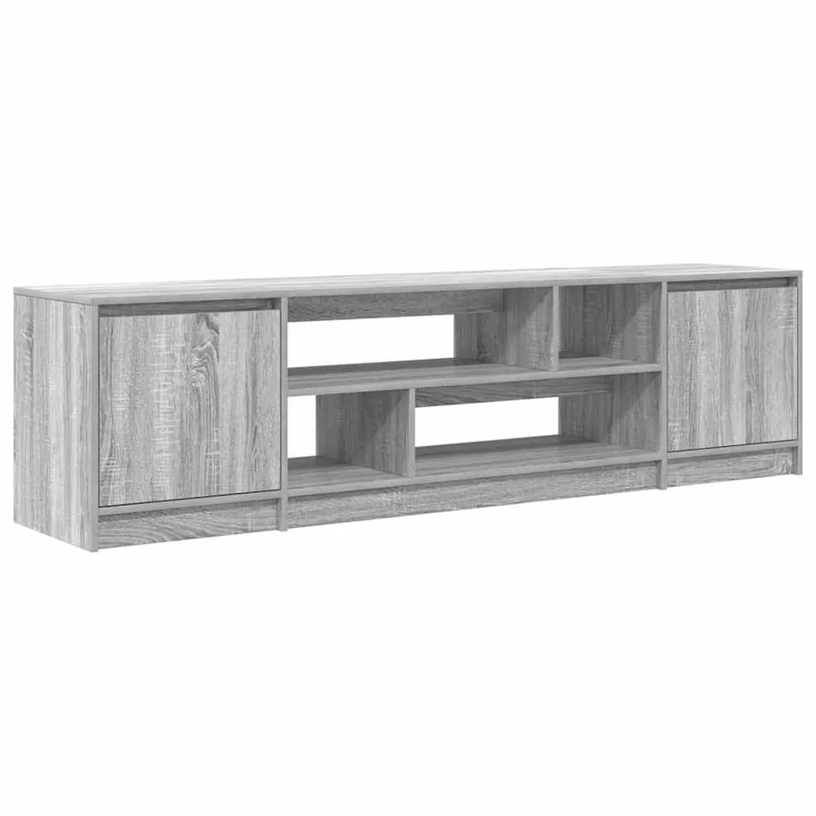 Meuble TV sonoma gris 188,5x41x50 cm bois d'ingénierie - 2