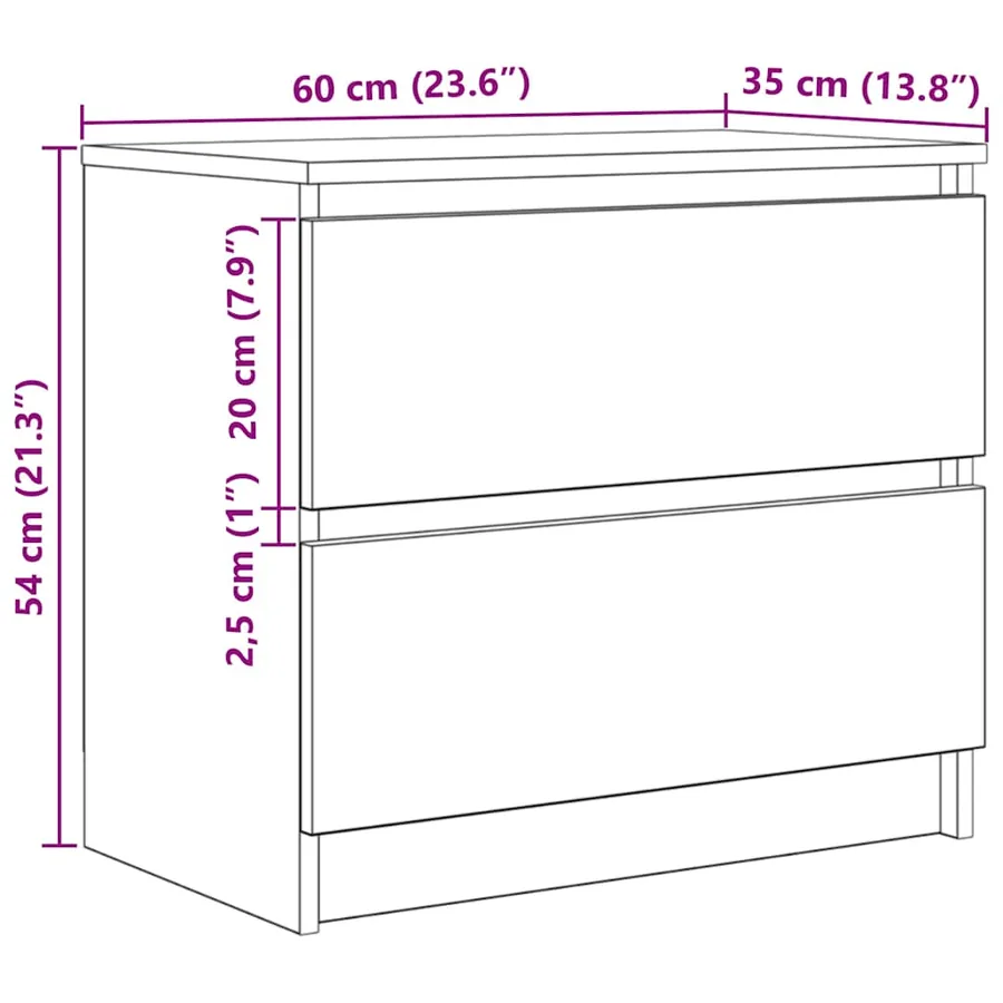 Meuble TV chêne sonoma 60x35x54 cm bois d'ingénierie - 12