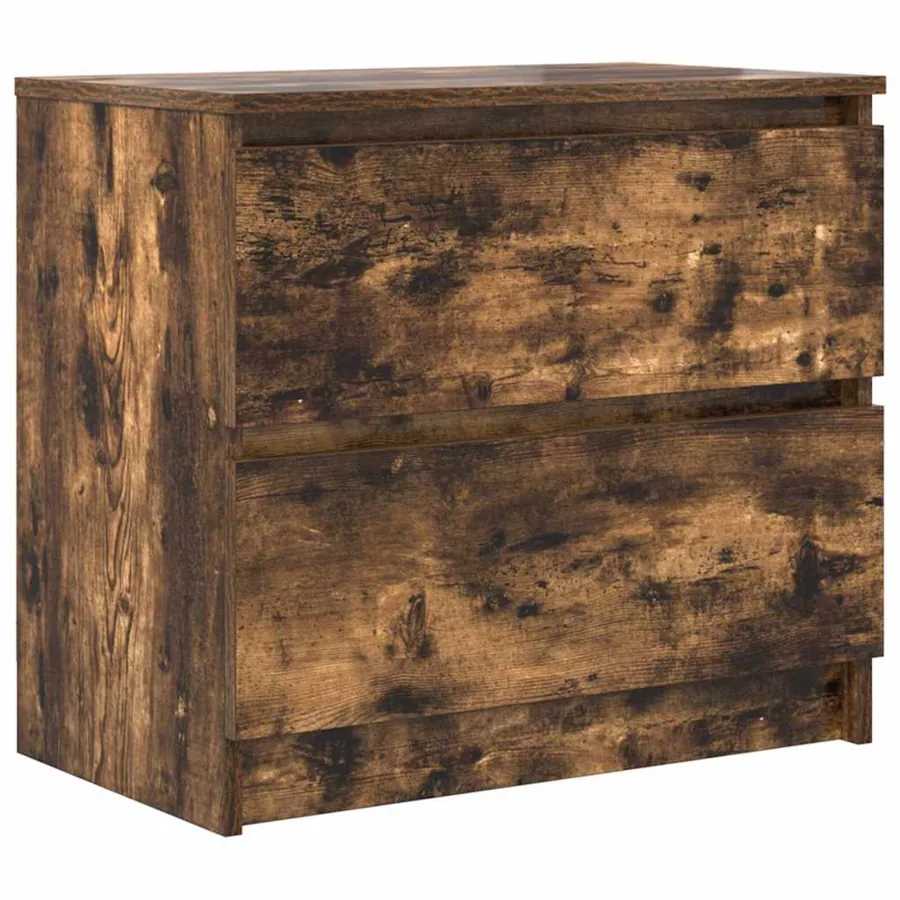 Meuble TV chêne fumé 60x35x54 cm bois d'ingénierie - 2
