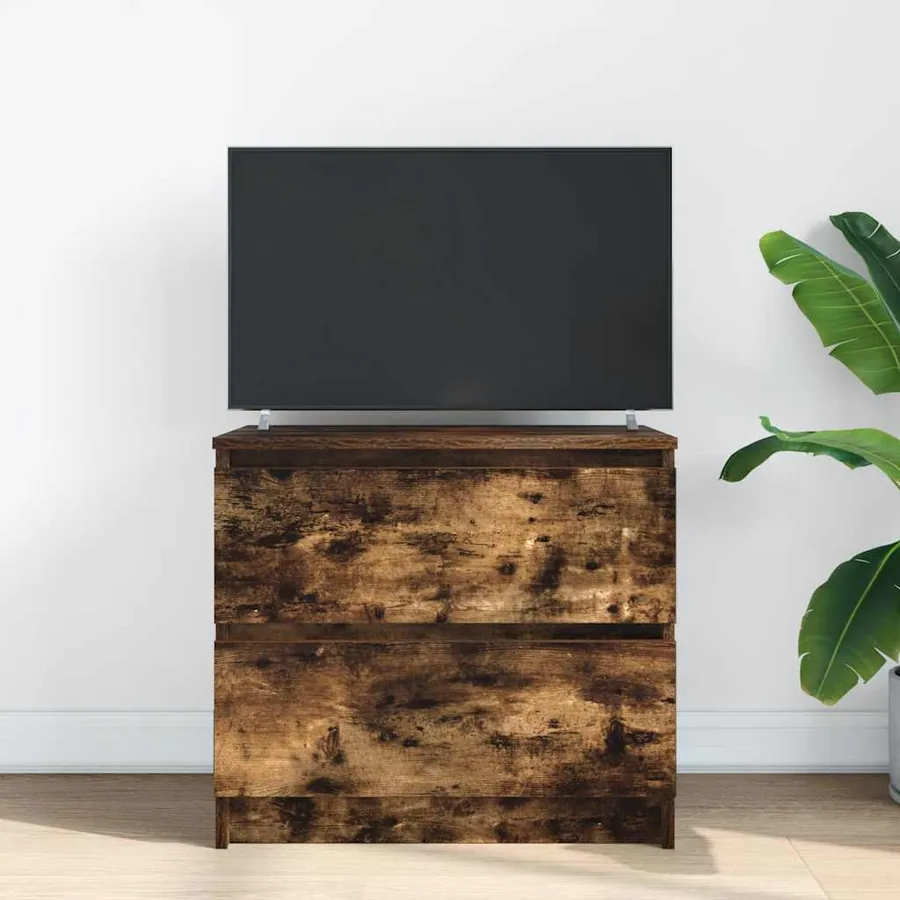 Meuble TV chêne fumé 60x35x54 cm bois d'ingénierie - 3