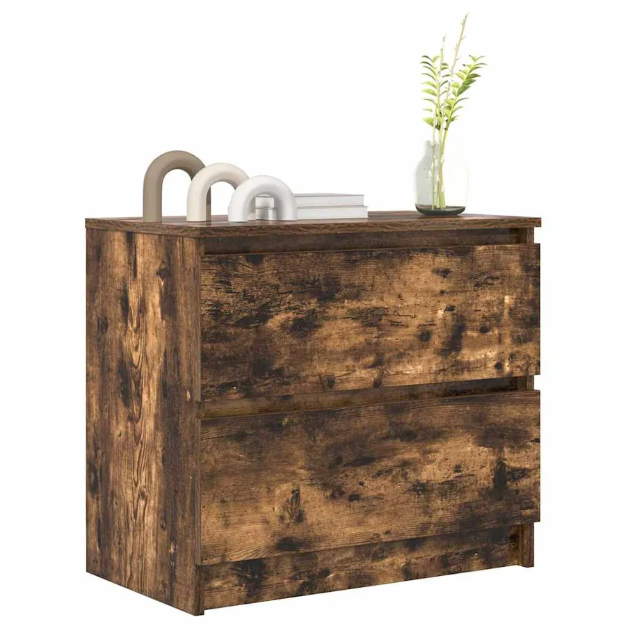 Meuble TV chêne fumé 60x35x54 cm bois d'ingénierie - 4