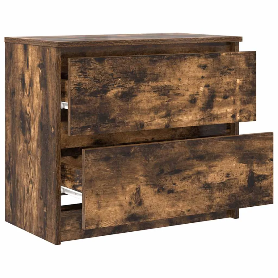 Meuble TV chêne fumé 60x35x54 cm bois d'ingénierie - 5