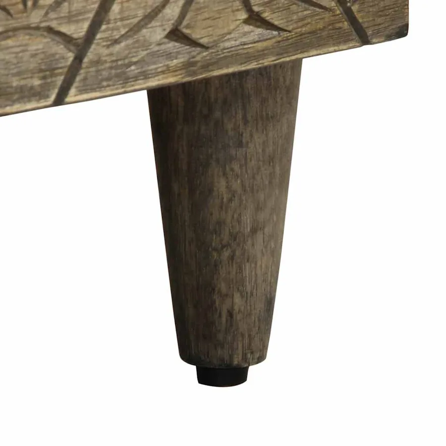 Tables chevet 2 pcs gris clair 40x33x46 cm bois manguier solide - 8