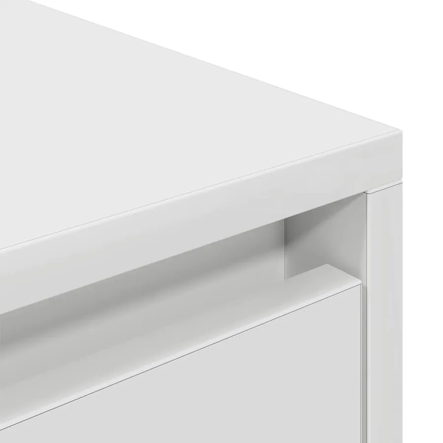 Meuble TV blanc 188,5x41x50 cm bois d'ingénierie - 9