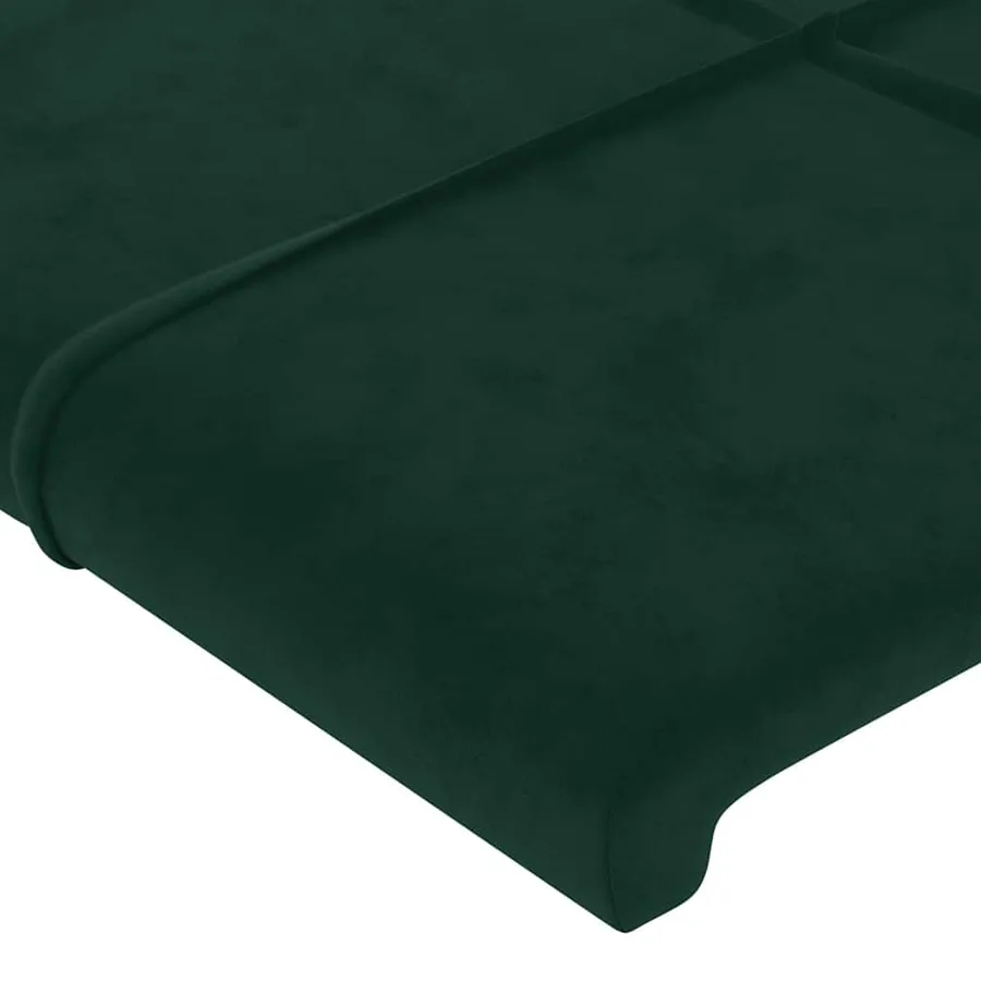 Cadre de lit sans matelas vert foncé 160x200 cm velours - 10