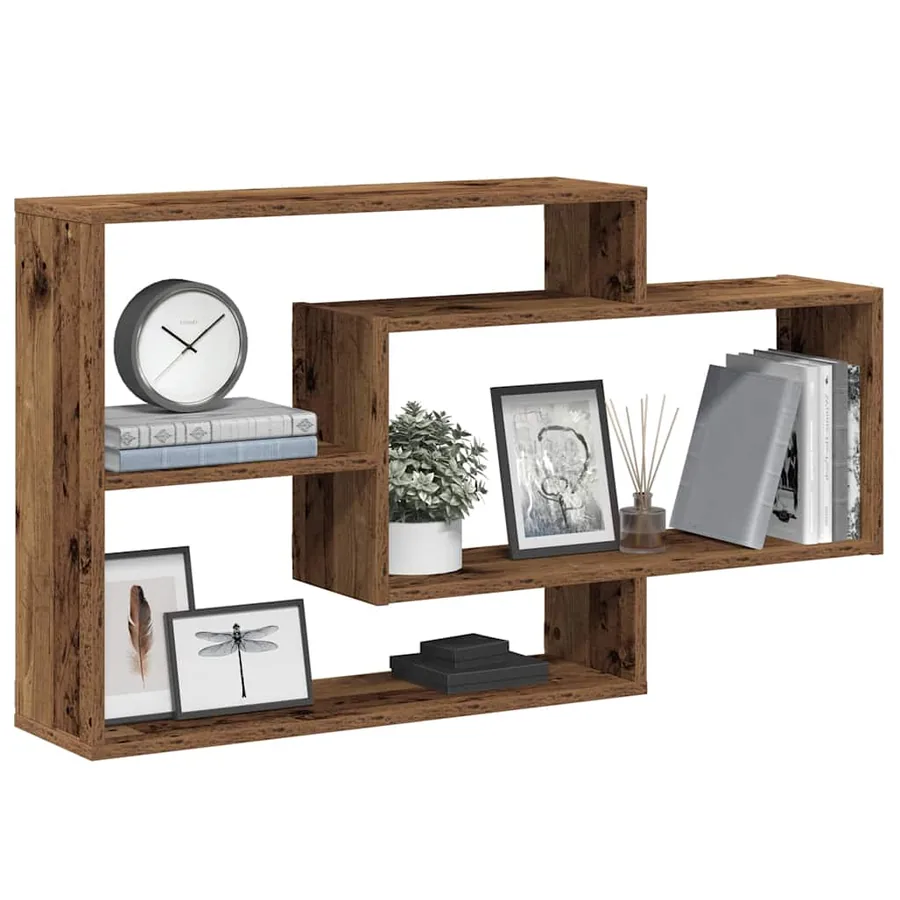 Étagère murale vieux bois 104x20x58,5 cm bois d'ingénierie