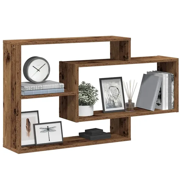 Étagère murale vieux bois 104x20x58,5 cm bois d'ingénierie