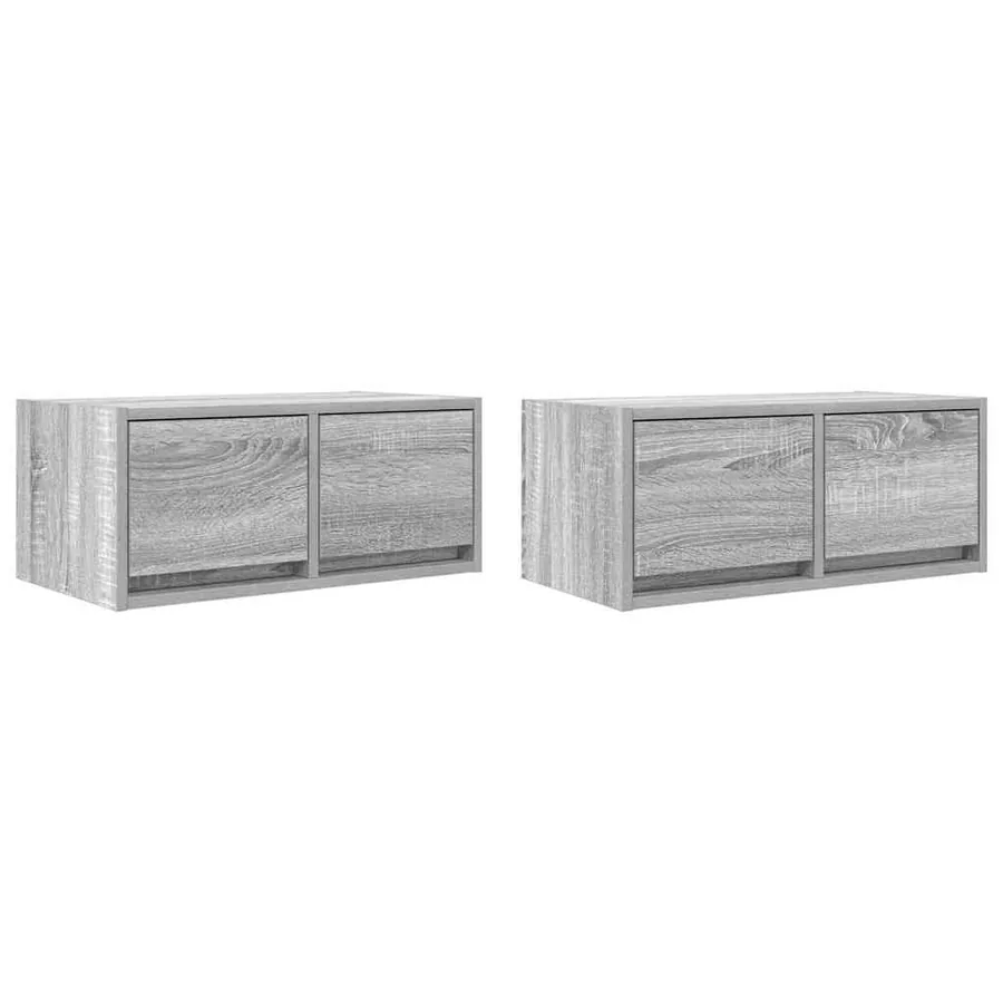 Meubles TV 2 pcs sonoma gris 60x31x25,5 cm bois d'ingénierie - 2