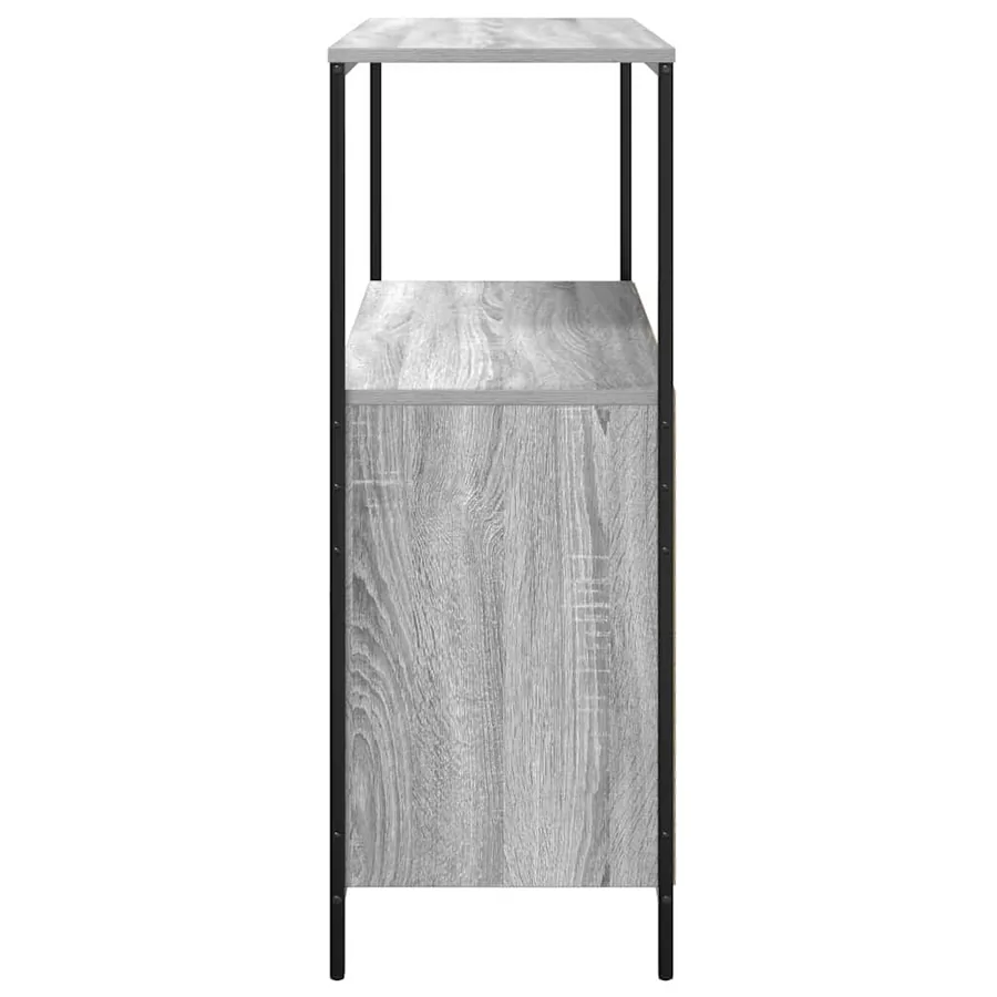 Meuble de salle de bain avec étagères sonoma gris 76,5x35x95 cm - 7