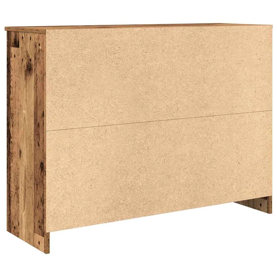 Buffet avec tiroir vieux bois 101x35x76 cm bois d'ingénierie - 8