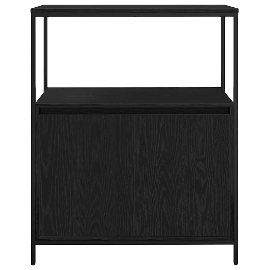 Meuble de salle de bain avec étagères chêne noir 76,5x35x95 cm - 6