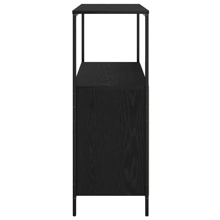 Meuble de salle de bain avec étagères chêne noir 76,5x35x95 cm - 7