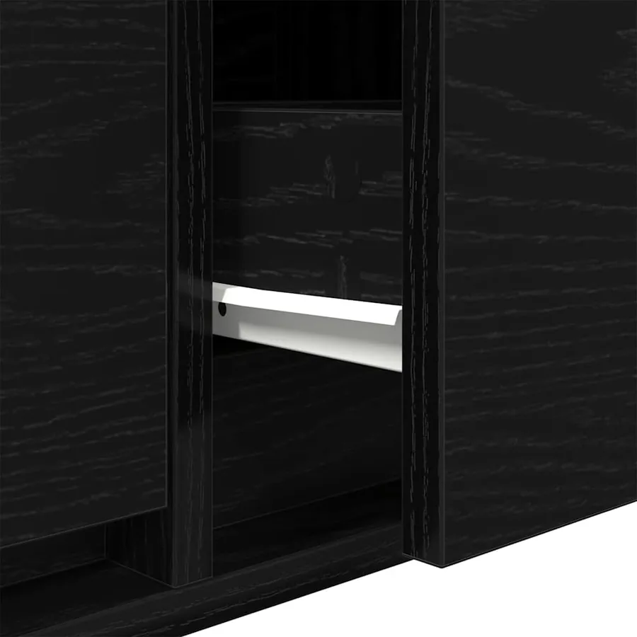 Meuble TV chêne noir 60x31x25,5 cm bois d'ingénierie - 10