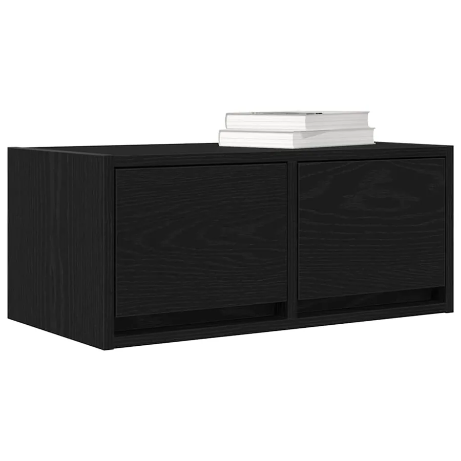 Meuble TV chêne noir 60x31x25,5 cm bois d'ingénierie - 11