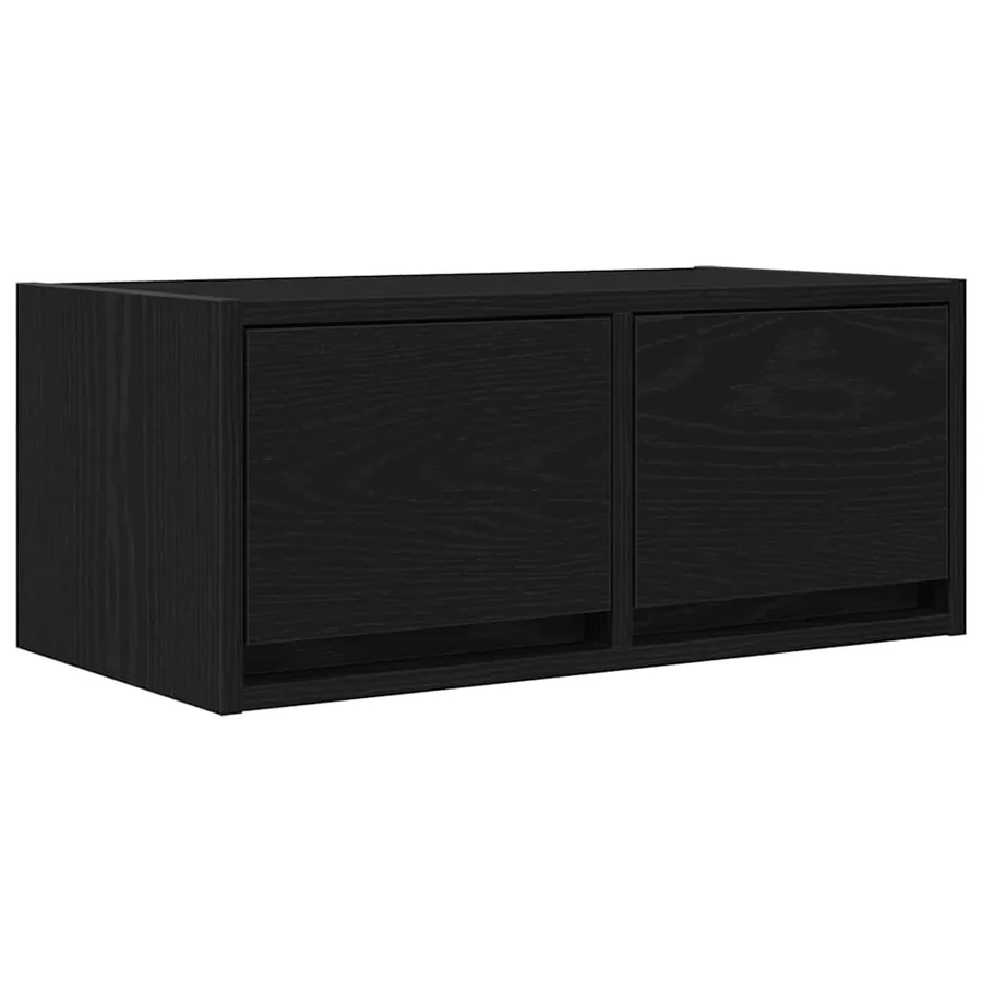 Meuble TV chêne noir 60x31x25,5 cm bois d'ingénierie - 2