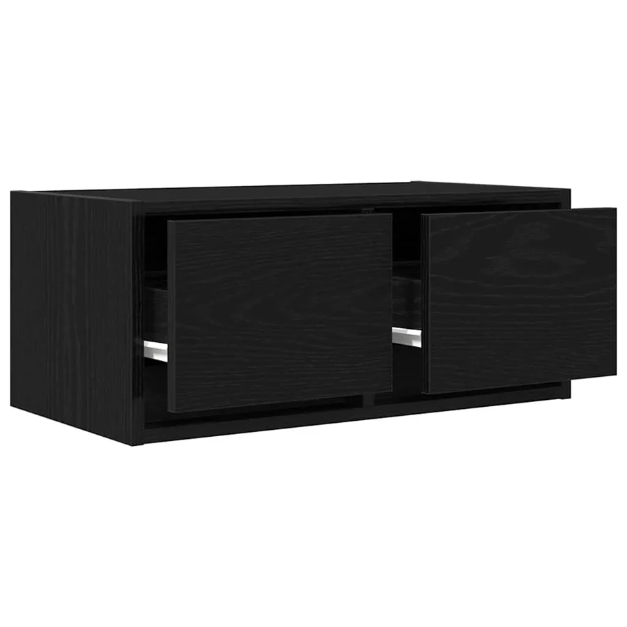 Meuble TV chêne noir 60x31x25,5 cm bois d'ingénierie - 4