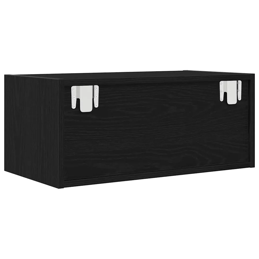 Meuble TV chêne noir 60x31x25,5 cm bois d'ingénierie - 6