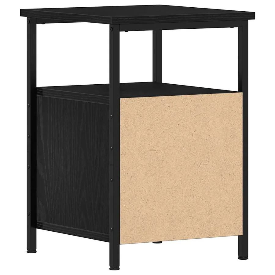 Table de chevet en chêne noir 34 x 35,5 x 50 cm bois d'ingénierie - 8