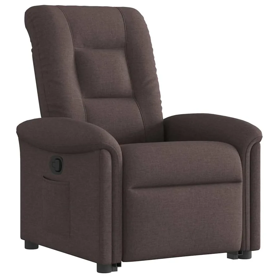 Fauteuil inclinable marron foncé tissu - 3