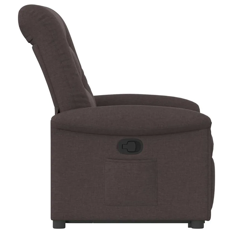 Fauteuil inclinable marron foncé tissu - 5