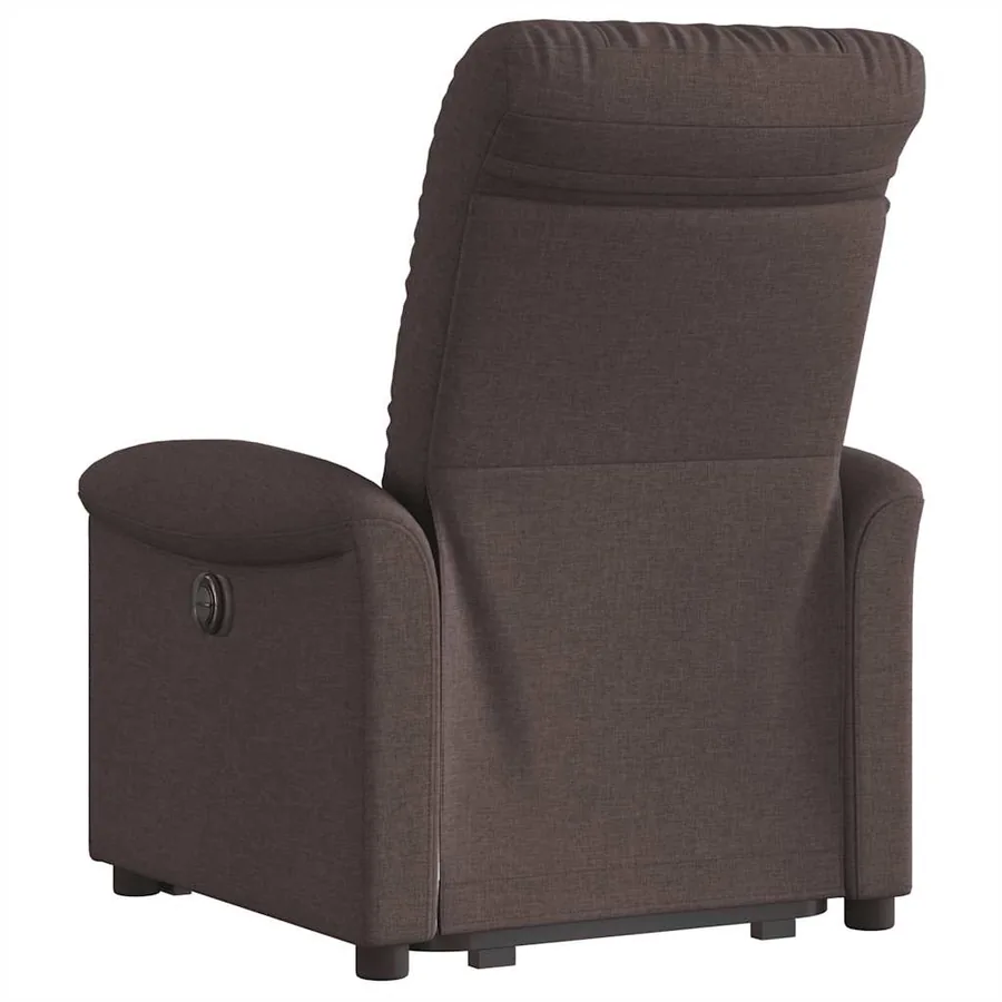 Fauteuil inclinable marron foncé tissu - 6