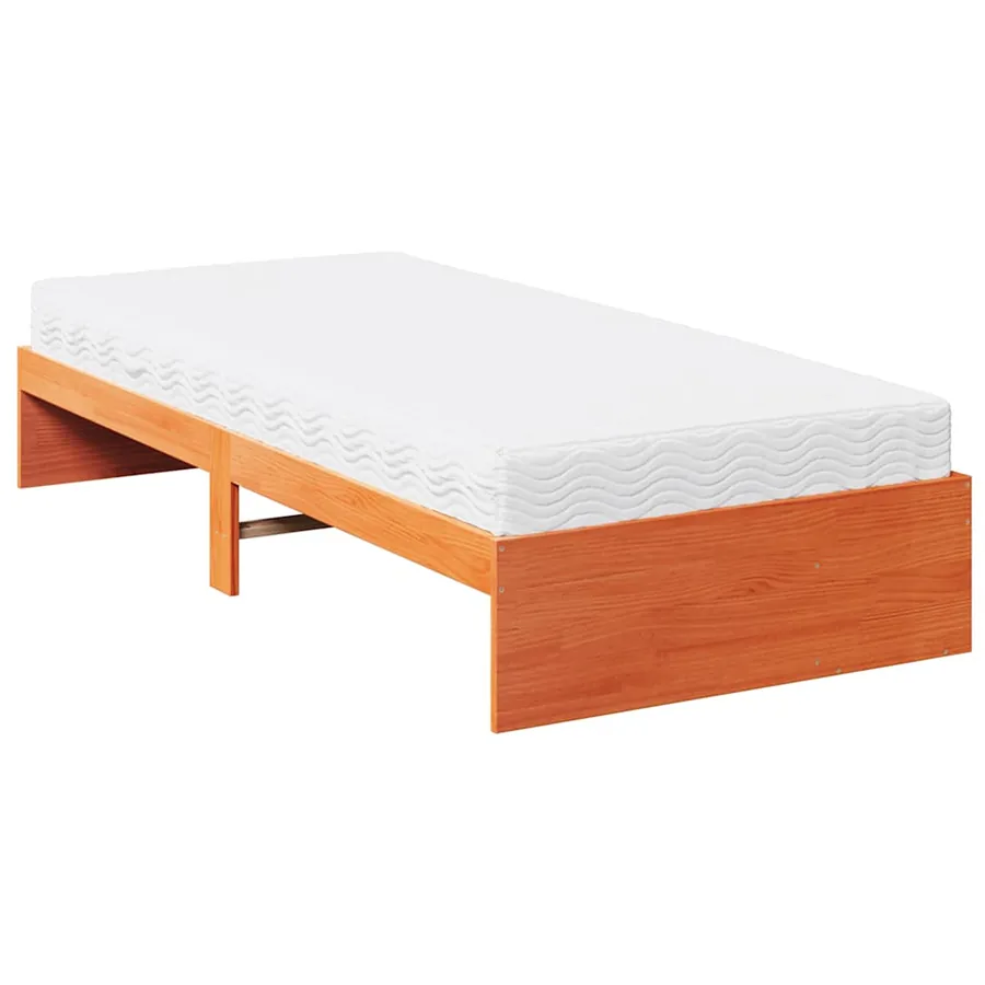 Lit de jour avec matelas cire marron 80x200 cm bois pin massif - 8